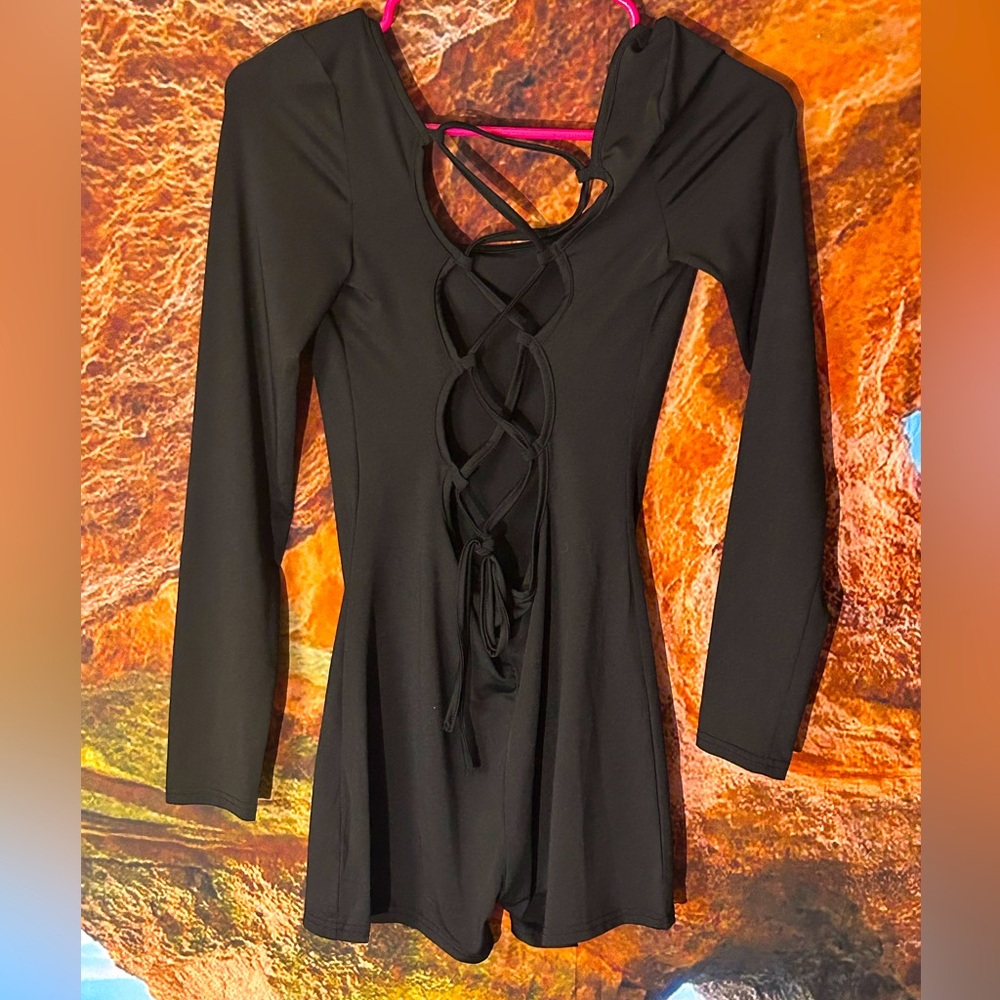 Back Lace-up Corset style romper catsuit